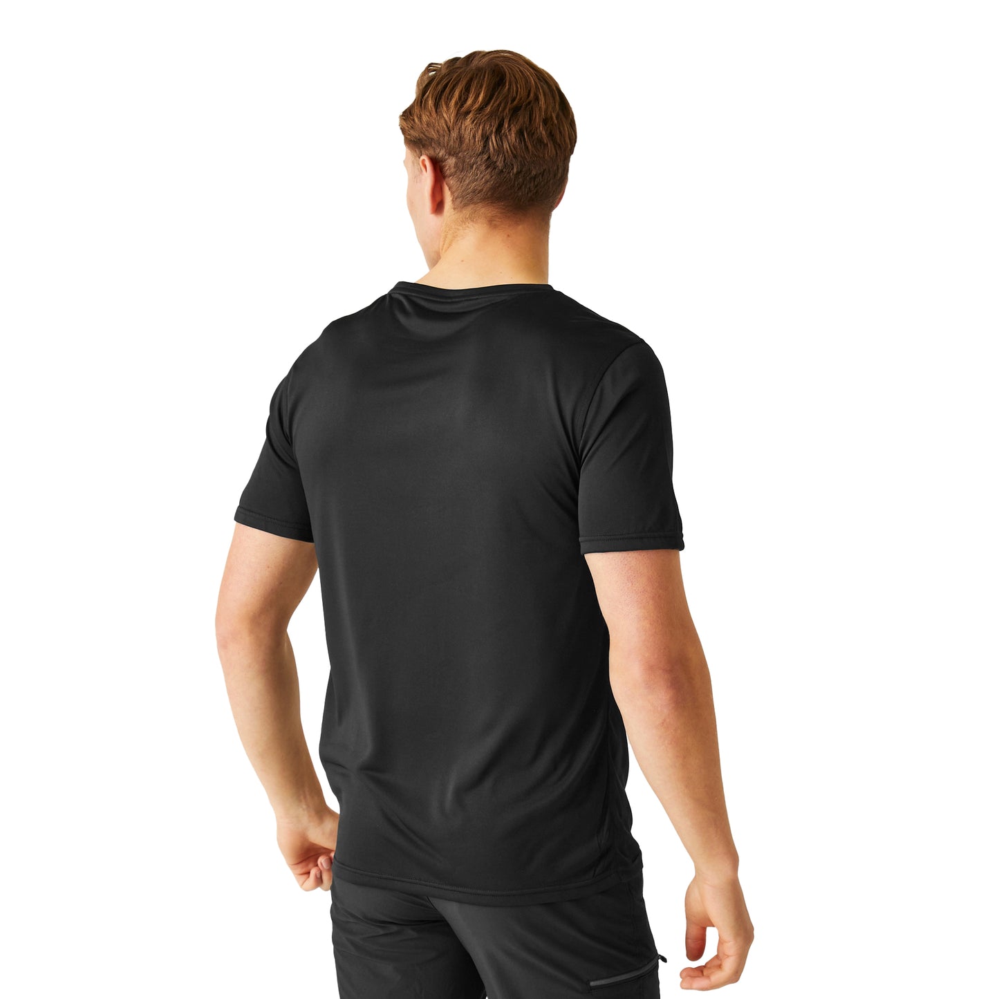 Black - Pack Shot - Regatta Mens Fingal V Neck T-Shirt
