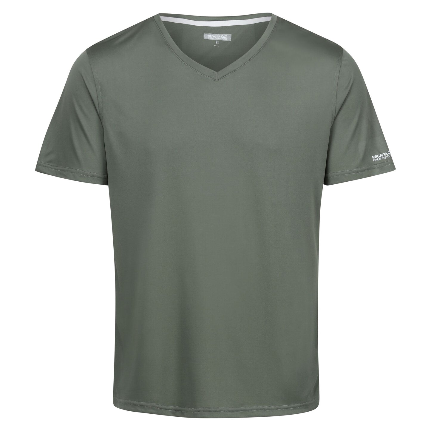 Agave Green - Front - Regatta Mens Fingal V Neck T-Shirt