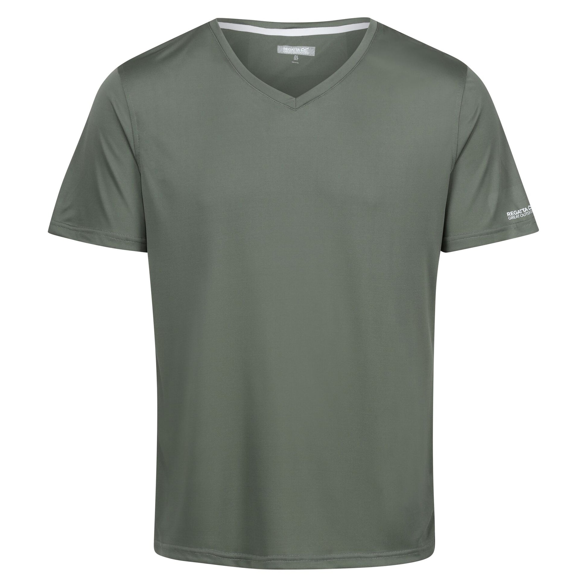 Agave Green - Front - Regatta Mens Fingal V Neck T-Shirt
