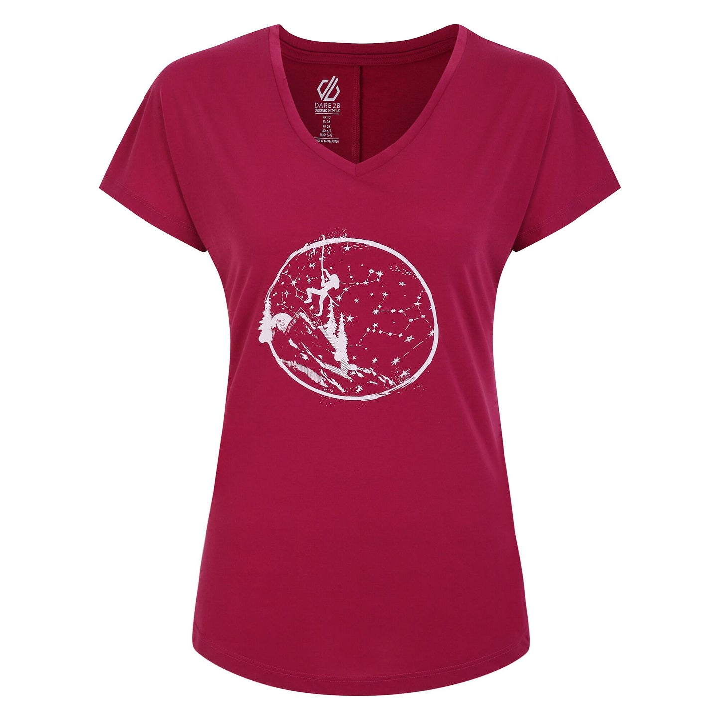 Berry Pink - Front - Regatta Womens-Ladies Calm Mountain T-Shirt