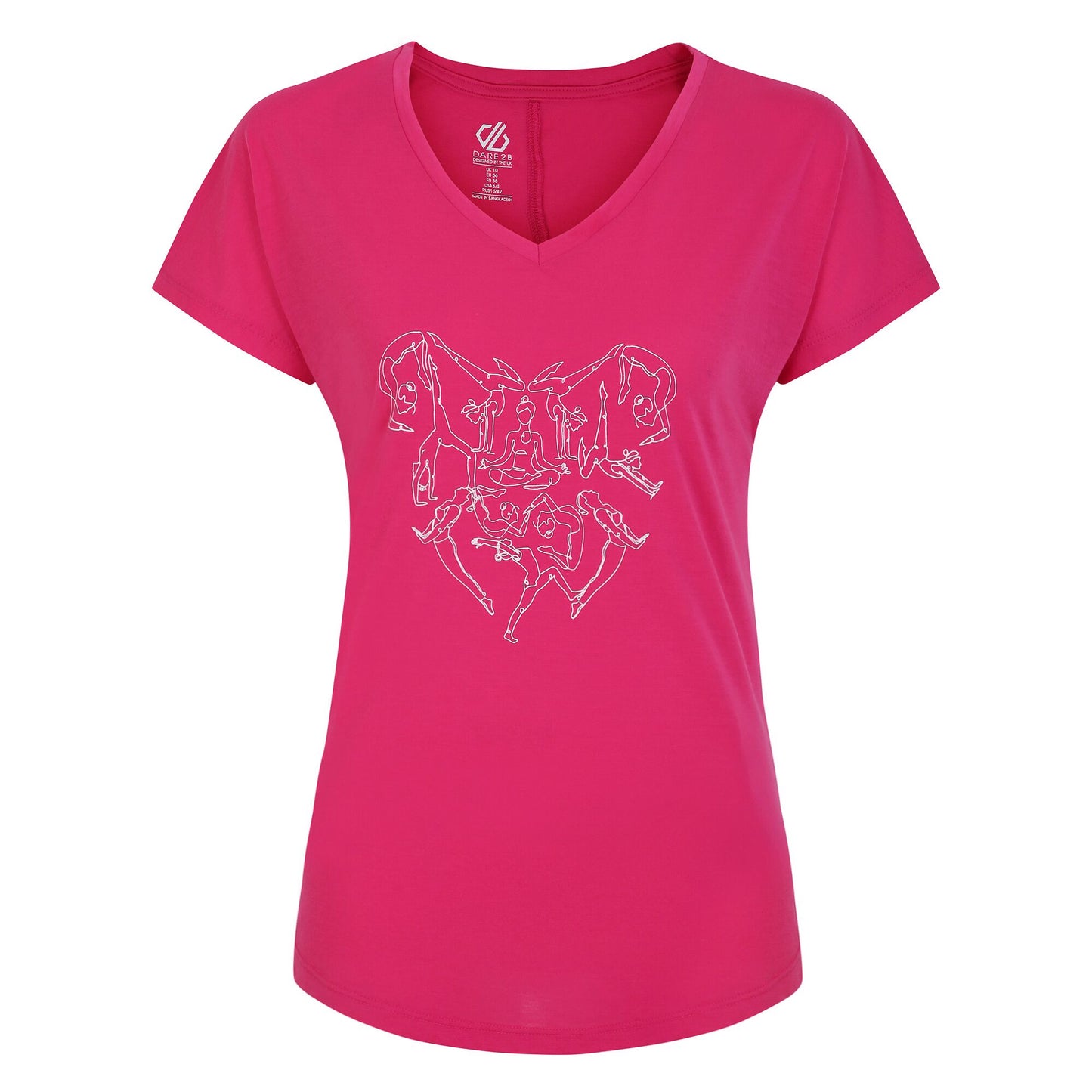Pure Pink - Front - Regatta Womens-Ladies Calm Yoga Pose T-Shirt