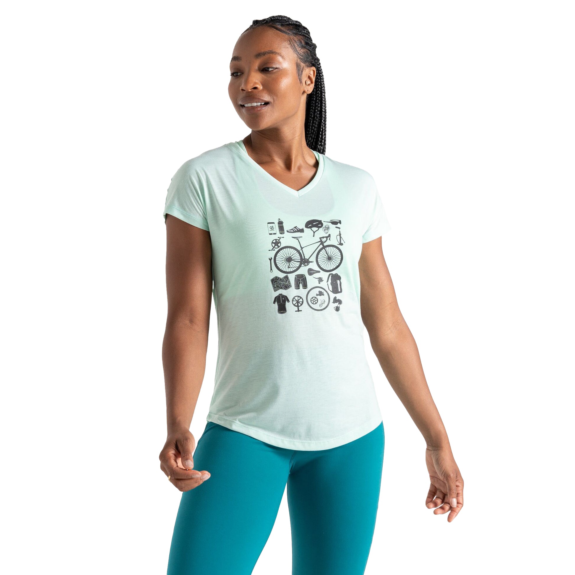 Mint Green - Lifestyle - Regatta Womens-Ladies Calm Bicycle T-Shirt