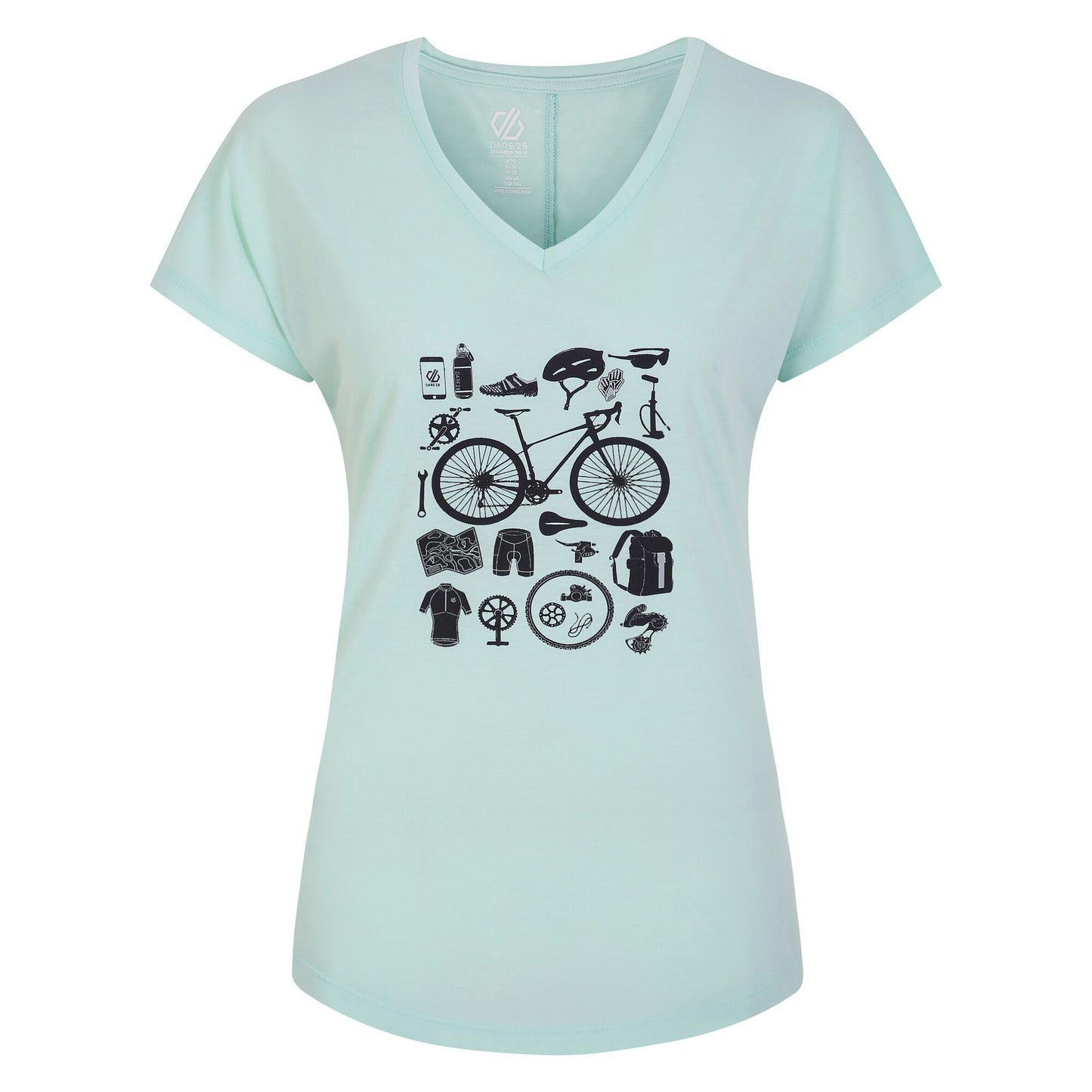 Mint Green - Front - Regatta Womens-Ladies Calm Bicycle T-Shirt
