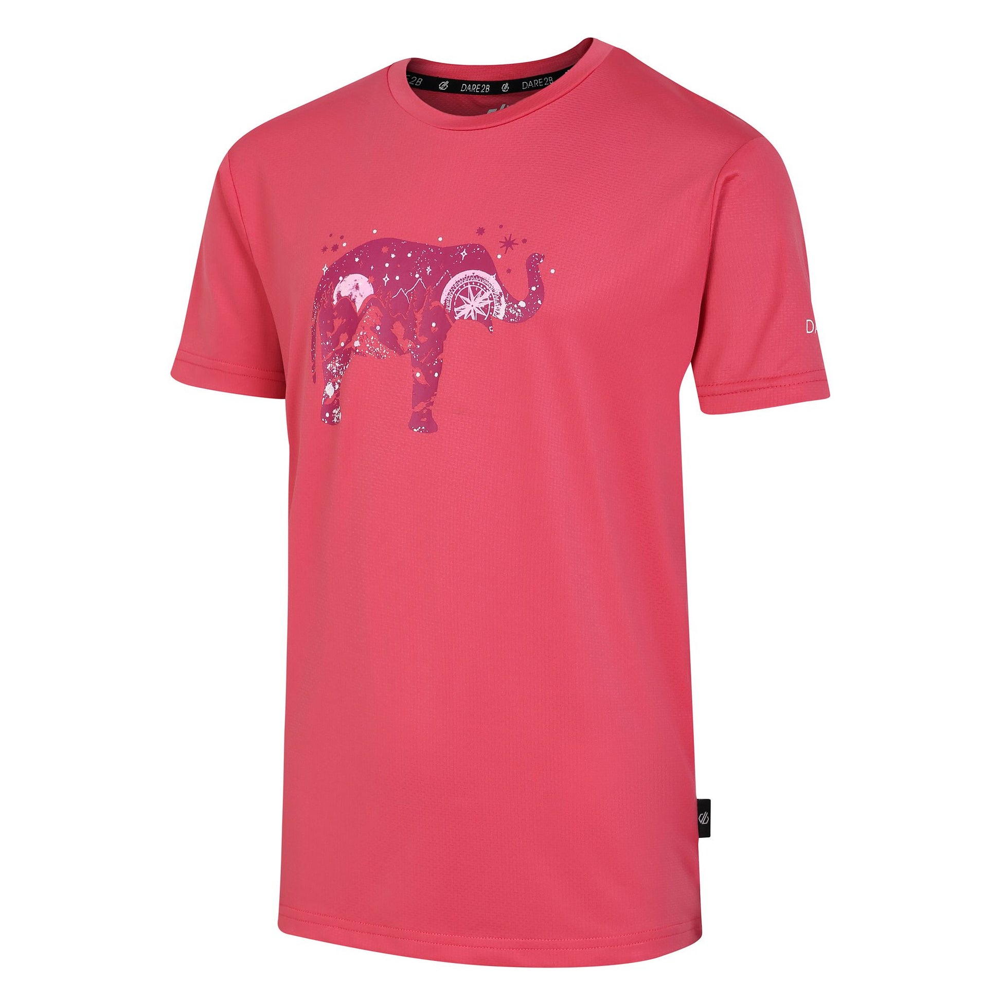 Sorbet Pink - Side - Dare 2B Childrens-Kids Amuse II Elephant T-Shirt