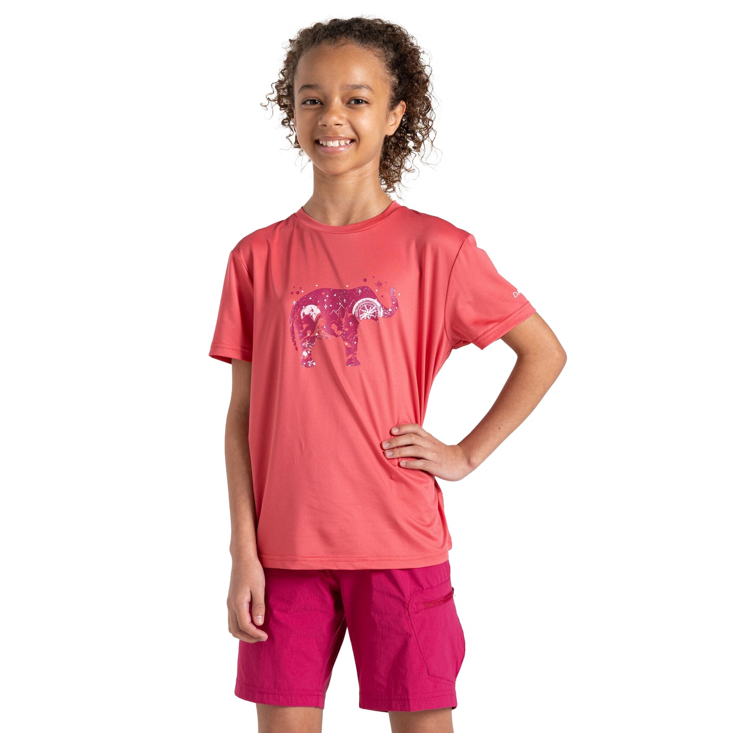 Sorbet Pink - Lifestyle - Dare 2B Childrens-Kids Amuse II Elephant T-Shirt