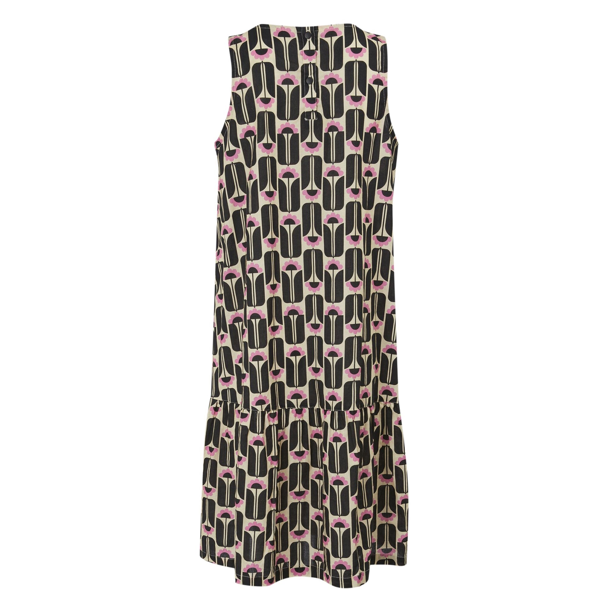 Black - Back - Regatta Womens-Ladies Orla Kiely Summer Tall Flowers Sleeveless Dress