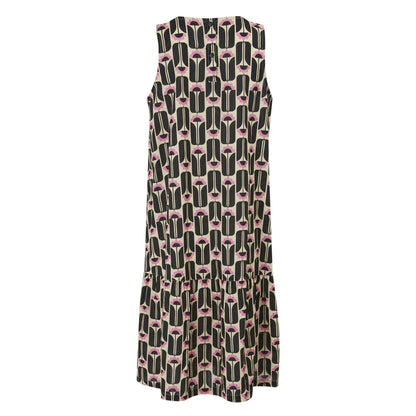 Black - Back - Regatta Womens-Ladies Orla Kiely Summer Tall Flowers Sleeveless Dress