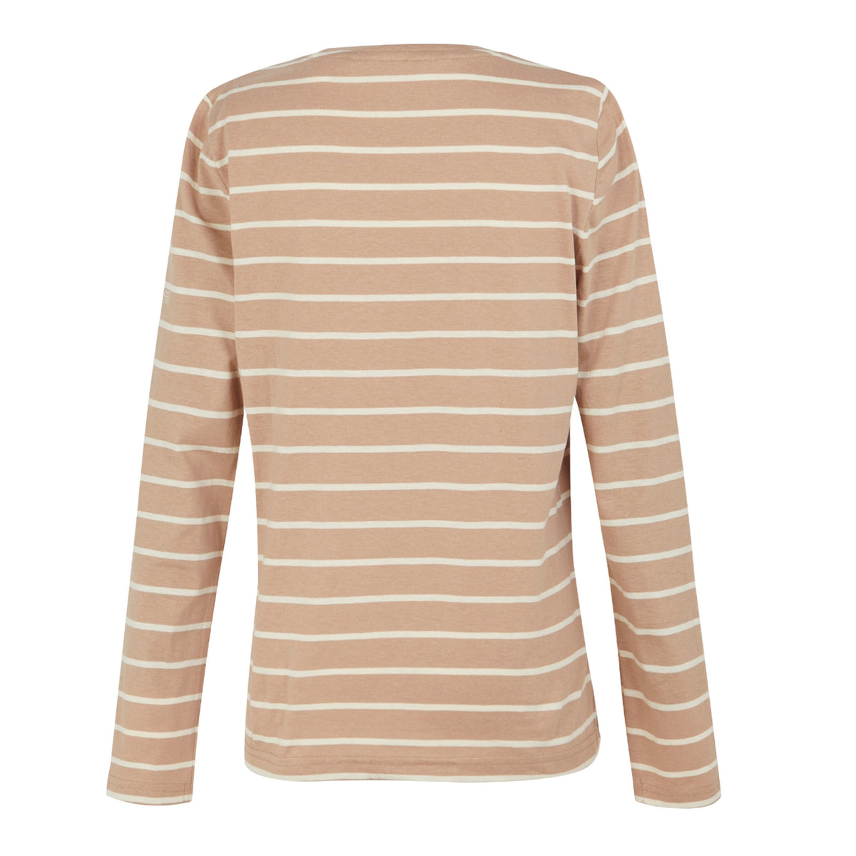 Warm Taupe-Light Vanilla - Back - Regatta Womens-Ladies Federica II Stripe Long-Sleeved T-Shirt
