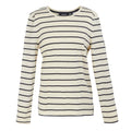 Light Vanilla-Navy - Front - Regatta Womens-Ladies Federica II Stripe Long-Sleeved T-Shirt
