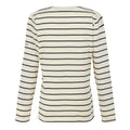 Light Vanilla-Navy - Back - Regatta Womens-Ladies Federica II Stripe Long-Sleeved T-Shirt