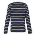 Navy-Light Vanilla - Back - Regatta Womens-Ladies Federica II Stripe Long-Sleeved T-Shirt