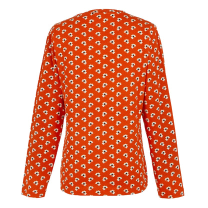 Red - Back - Regatta Womens-Ladies Orla Kiely Clover Long-Sleeved Winter T-Shirt