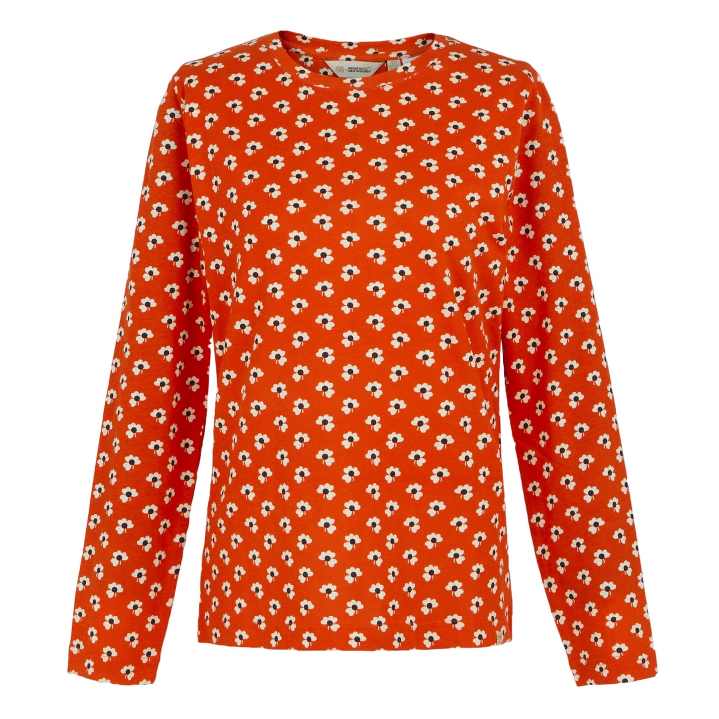 Red - Front - Regatta Womens-Ladies Orla Kiely Clover Long-Sleeved Winter T-Shirt