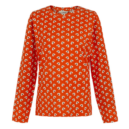 Red - Front - Regatta Womens-Ladies Orla Kiely Clover Long-Sleeved Winter T-Shirt
