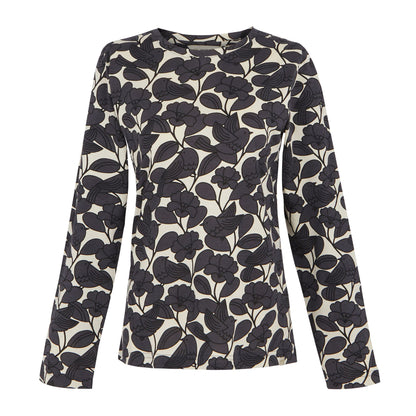 Grey - Front - Regatta Womens-Ladies Orla Kiely Birdy Long-Sleeved Winter T-Shirt