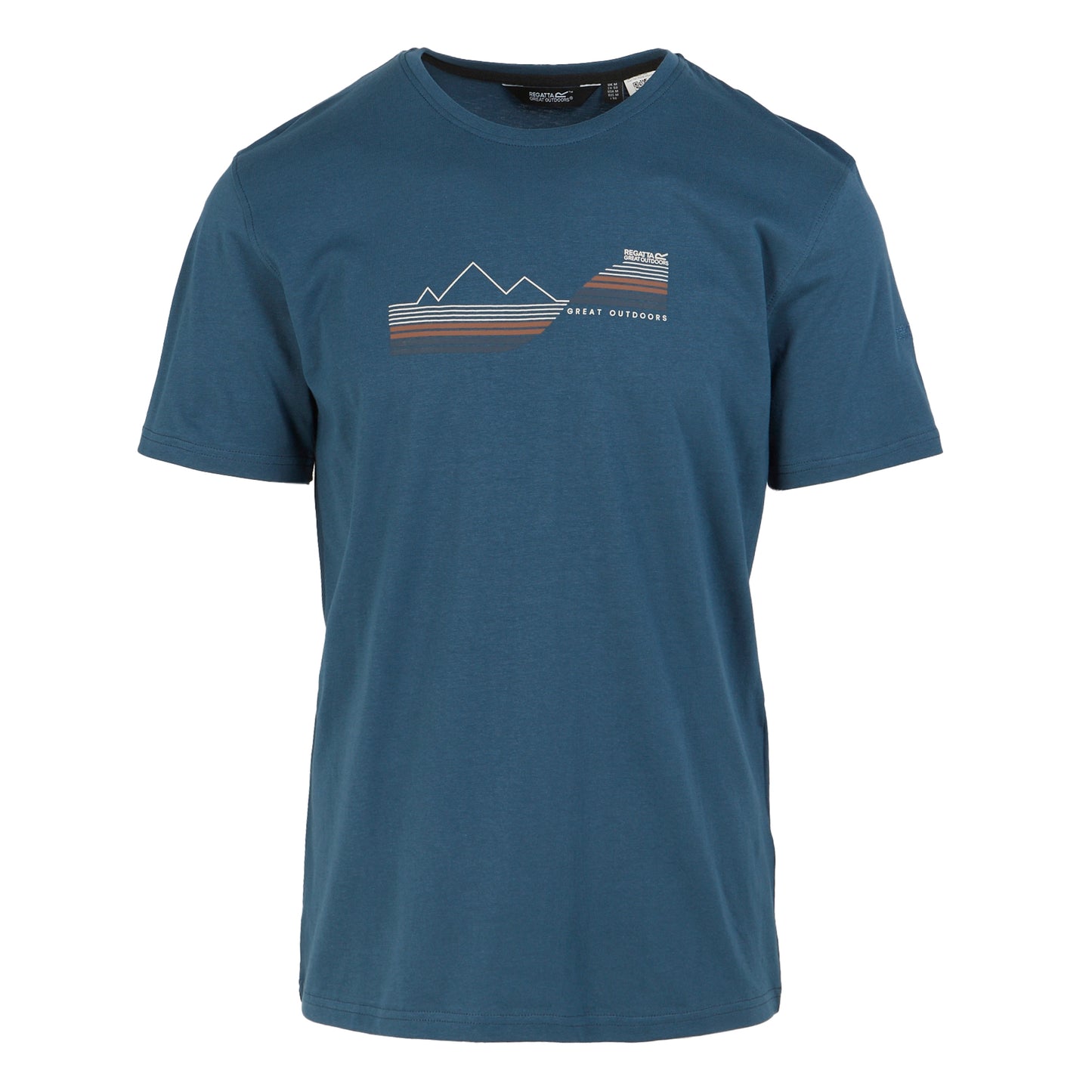 Moonlight Denim - Front - Regatta Mens Cline IX Graphic Print T-Shirt
