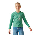 Dusty Green - Side - Regatta Childrens-Kids Wenbie III Flower Mountain T-Shirt