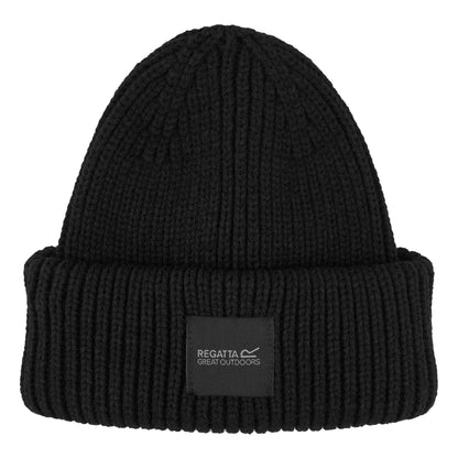 Black - Front - Regatta Unisex Adult Connora Fisherman Christian Lacroix Knitted Beanie
