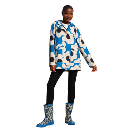 Blue - Lifestyle - Regatta Womens-Ladies Orla Kiely Swing II Sixties Daisy Waterproof Jacket