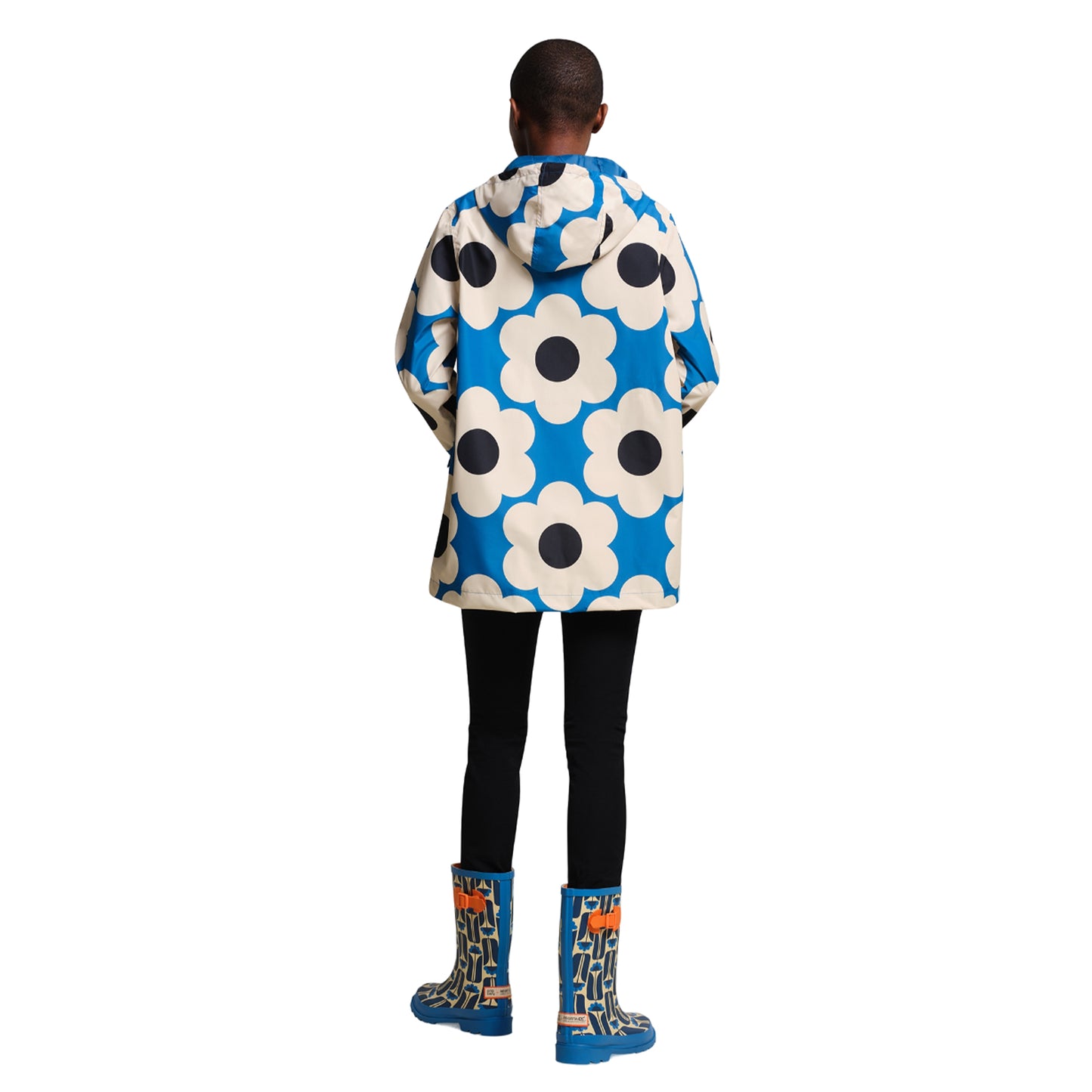 Blue - Pack Shot - Regatta Womens-Ladies Orla Kiely Swing II Sixties Daisy Waterproof Jacket