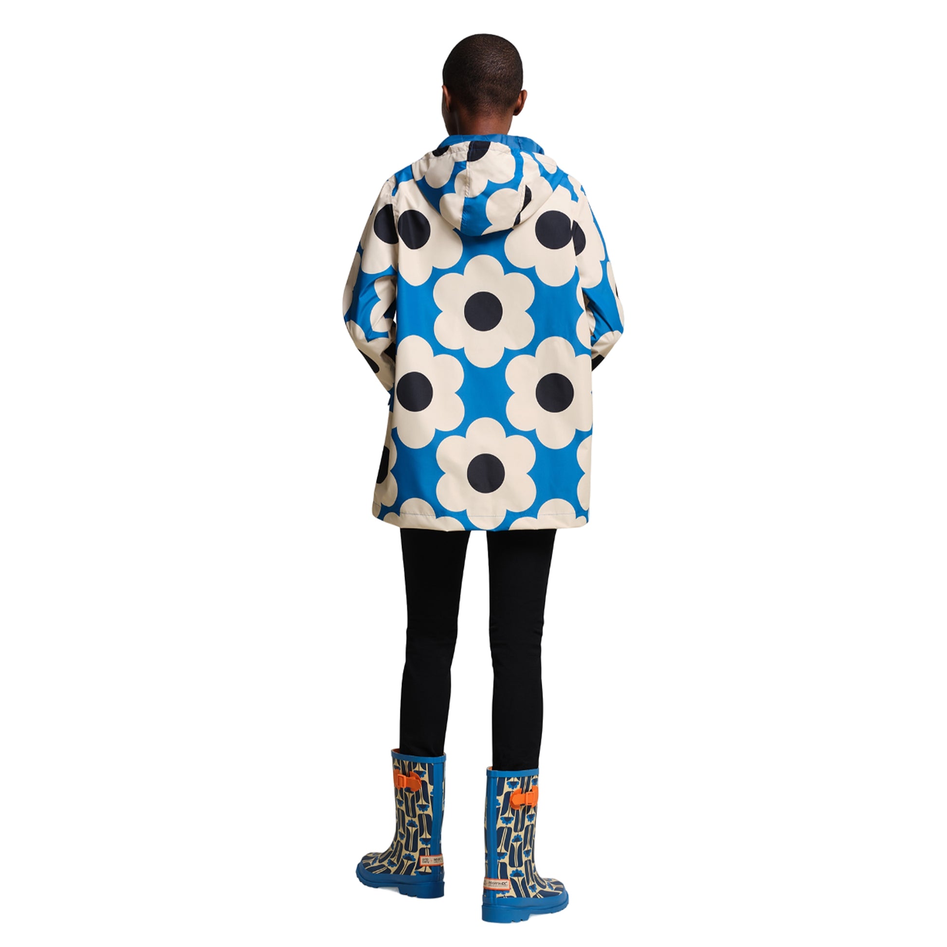 Blue - Pack Shot - Regatta Womens-Ladies Orla Kiely Swing II Sixties Daisy Waterproof Jacket