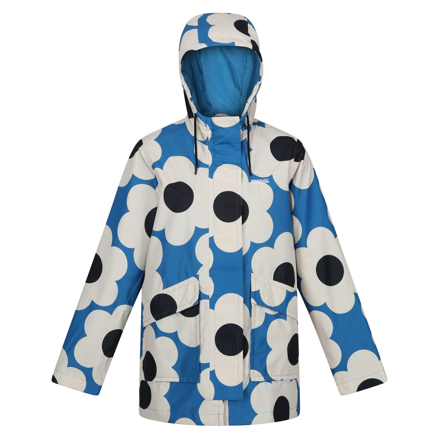 Blue - Front - Regatta Womens-Ladies Orla Kiely Swing II Sixties Daisy Waterproof Jacket