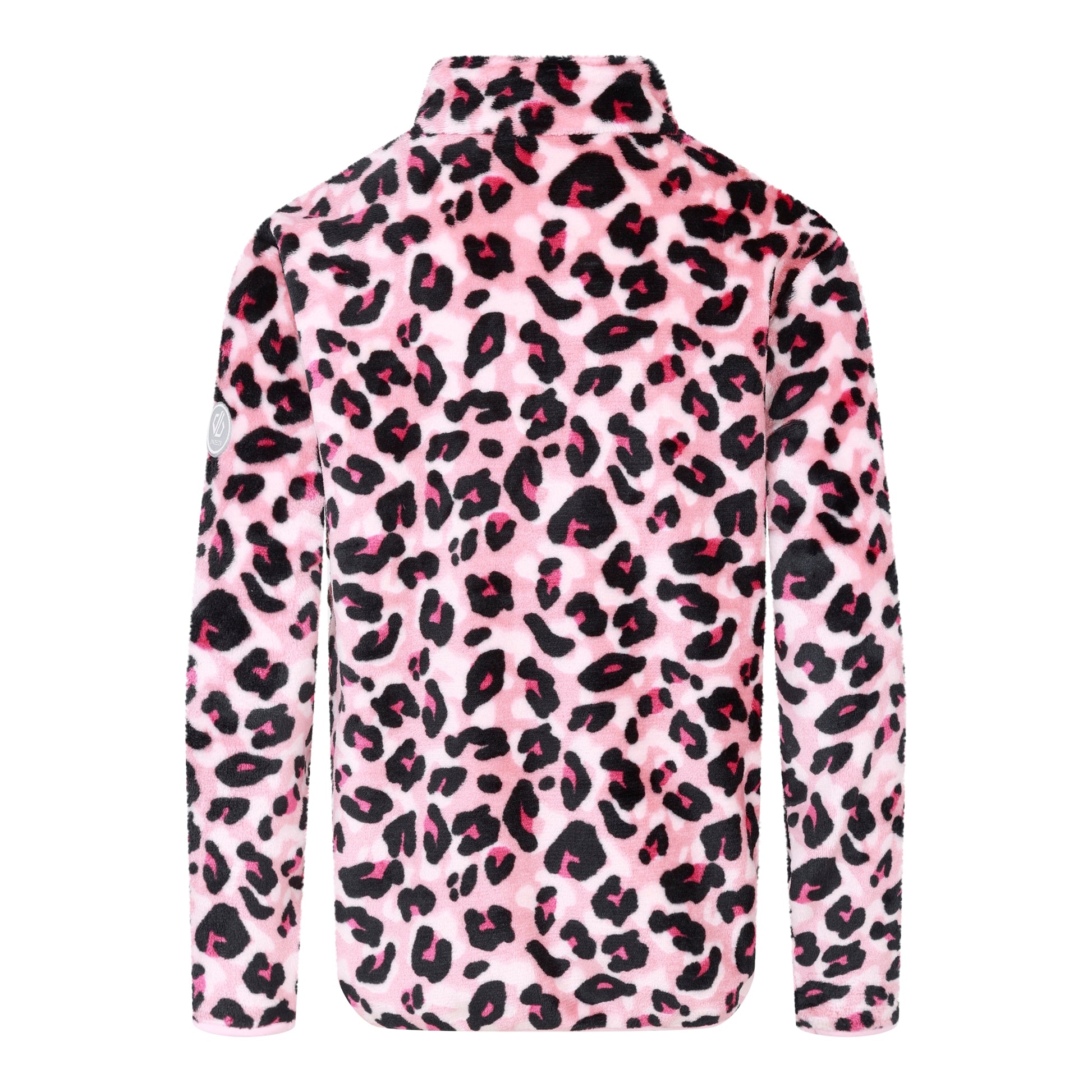 Dusty Rose - Back - Dare 2B Childrens-Kids Zesty Cheetah Print Fleece Jacket