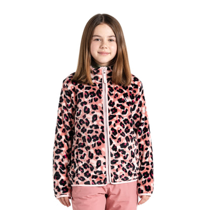 Dusty Rose - Lifestyle - Dare 2B Childrens-Kids Zesty Cheetah Print Fleece Jacket
