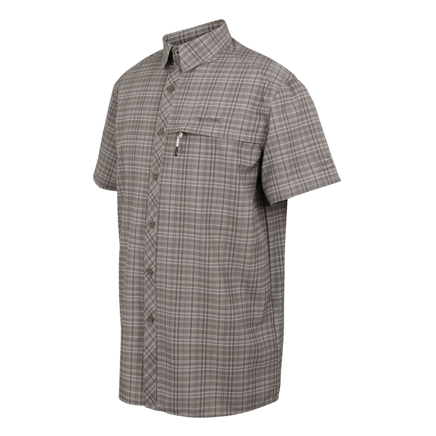 Treetop - Side - Regatta Mens Checked Packaway Travel Shirt