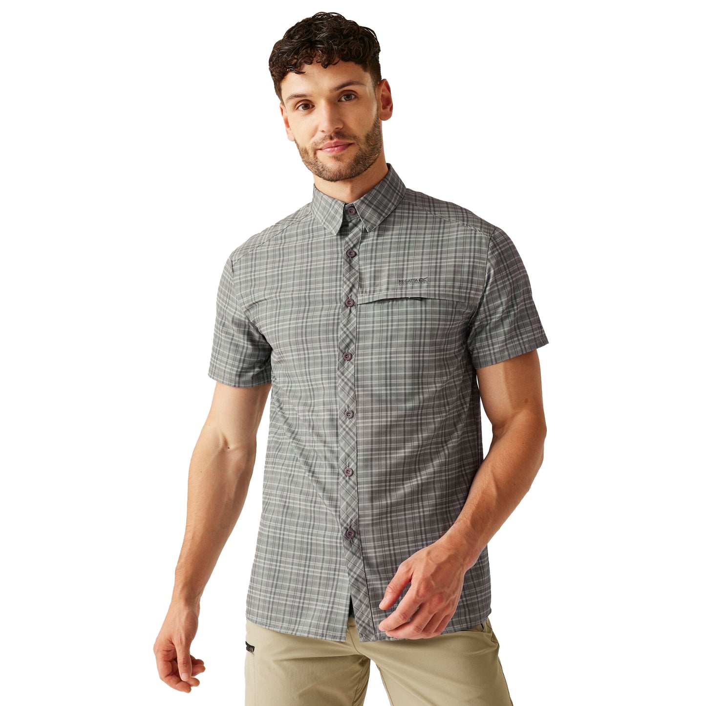 Treetop - Lifestyle - Regatta Mens Checked Packaway Travel Shirt