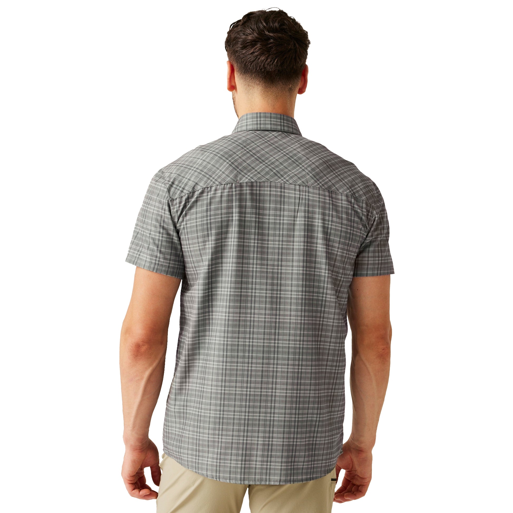 Treetop - Pack Shot - Regatta Mens Checked Packaway Travel Shirt