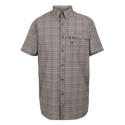 Treetop - Front - Regatta Mens Checked Packaway Travel Shirt