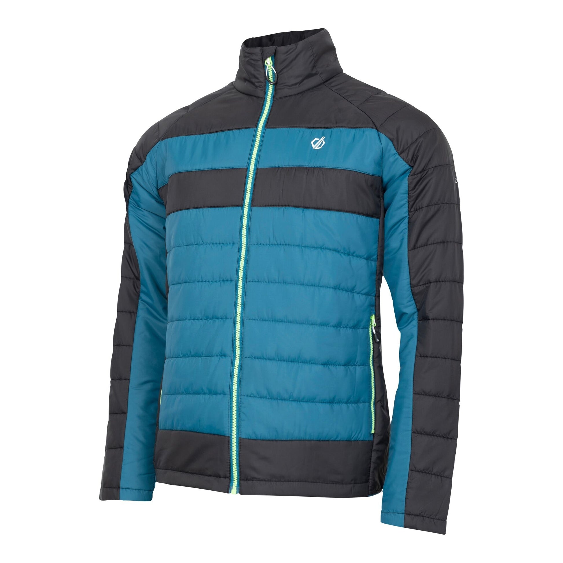 Kingfisher Blue-Black - Side - Dare 2B Mens Descending II Baffled Padded Jacket