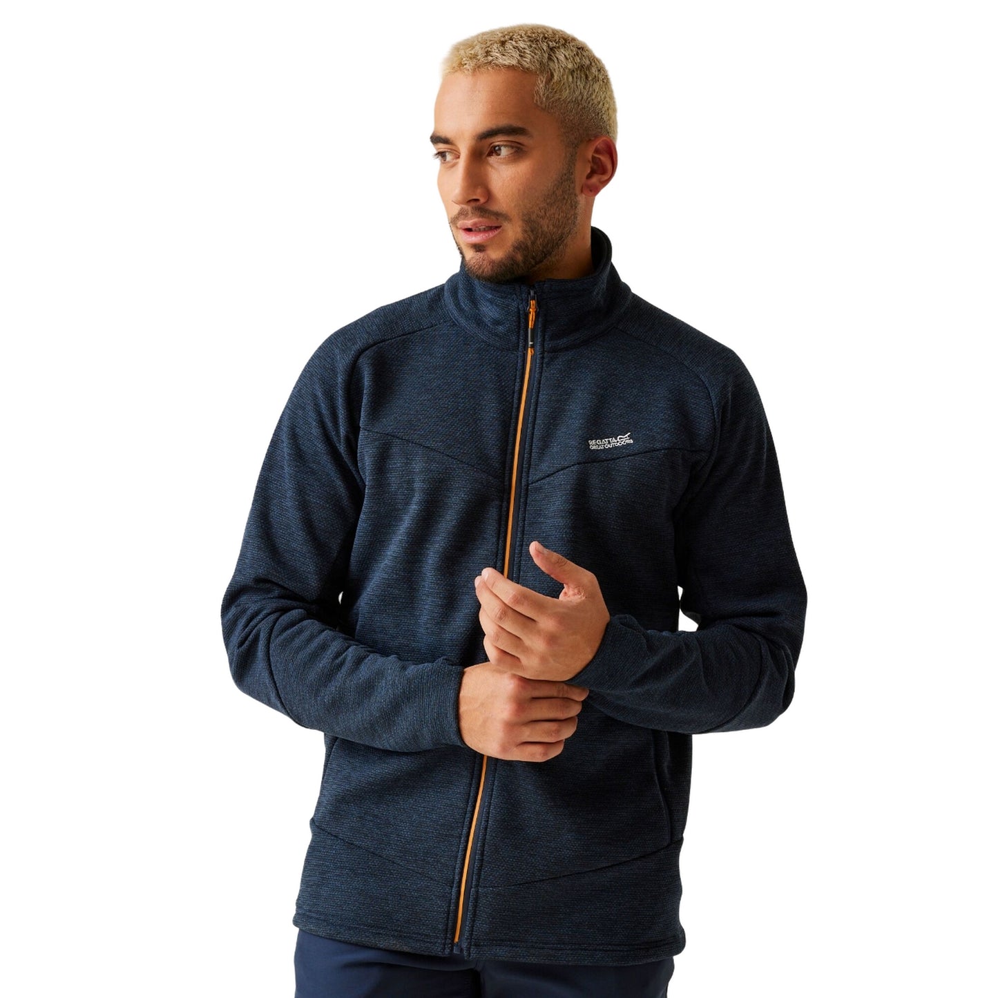 Navy-Fox - Side - Regatta Mens Rivake Full Zip Fleece Jacket