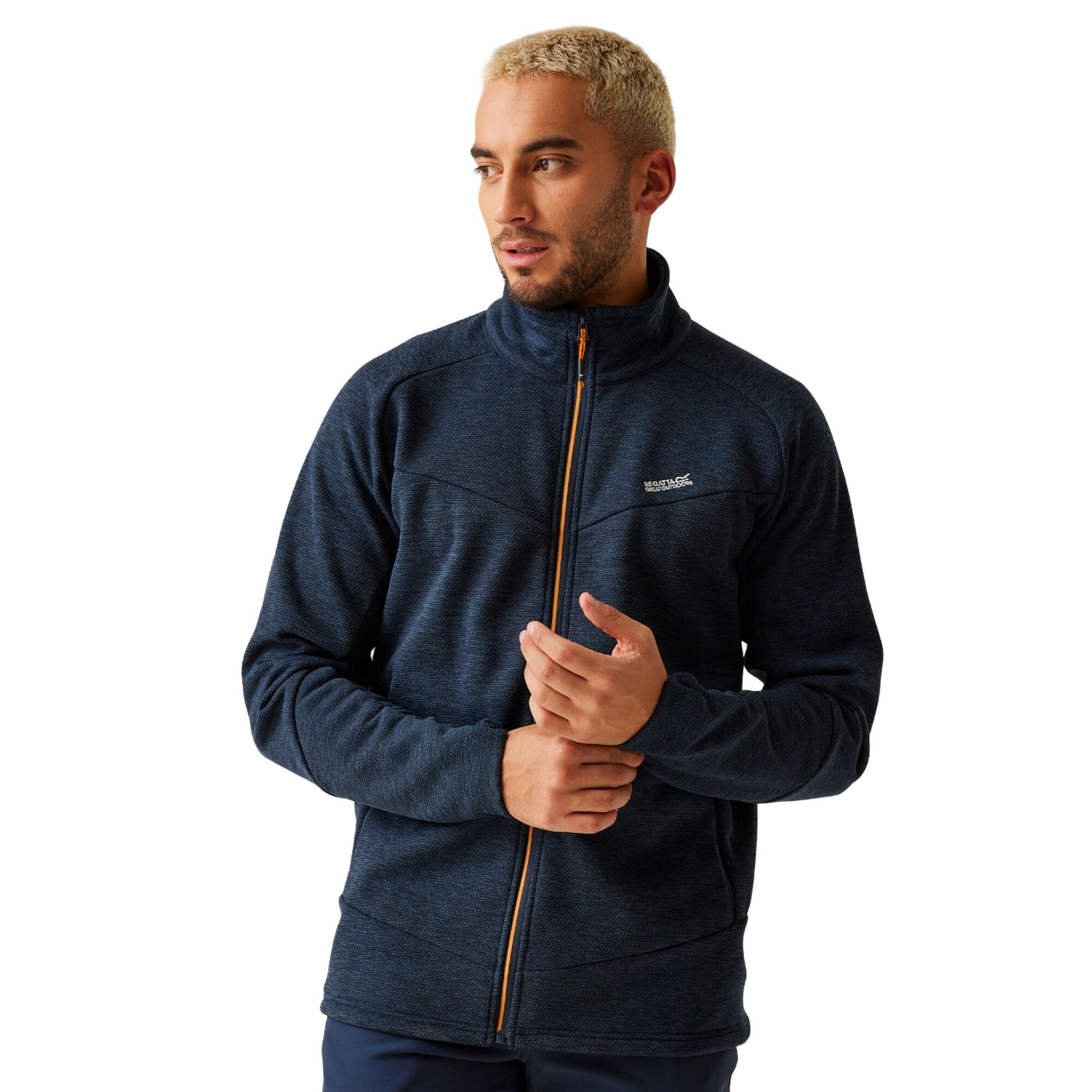 Navy-Fox - Side - Regatta Mens Rivake Full Zip Fleece Jacket
