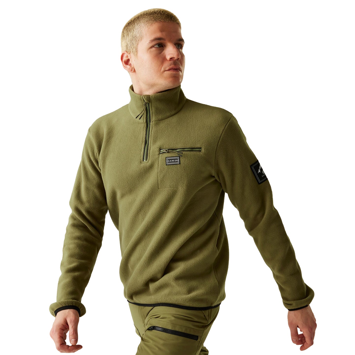 Martini Olive - Lifestyle - Dare 2B Mens Affinity Mountain Fleece Top