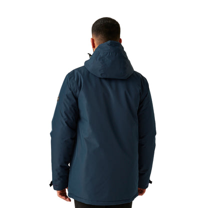 Navy-Fox - Pack Shot - Regatta Mens Larrick II Waterproof Insulated Jacket