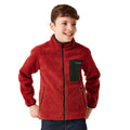 Red Ochre - Side - Regatta Childrens-Kids Frankie Full Zip Fleece Jacket