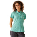 Tahoe Blue - Lifestyle - Regatta Womens-Ladies Floral Packaway Short-Sleeved Travel Shirt