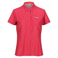 Pink Potion - Front - Regatta Womens-Ladies Floral Packaway Short-Sleeved Travel Shirt