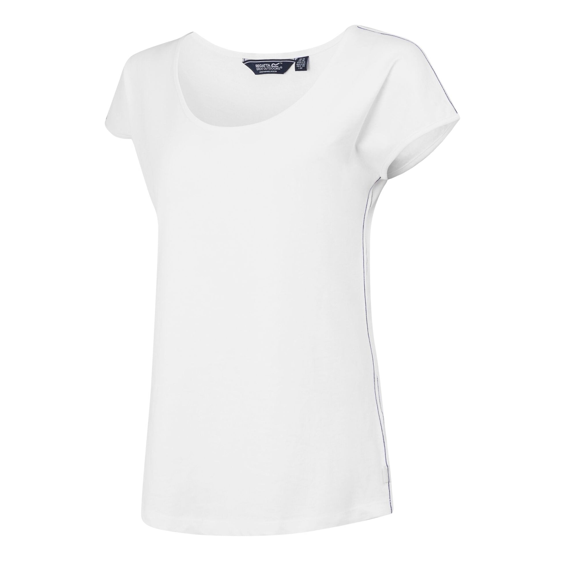 White - Side - Regatta Womens-Ladies Telisse Plain T-Shirt