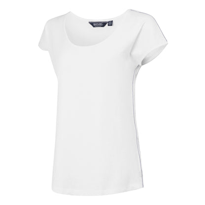 White - Side - Regatta Womens-Ladies Telisse Plain T-Shirt