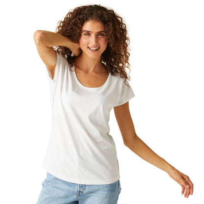 White - Lifestyle - Regatta Womens-Ladies Telisse Plain T-Shirt