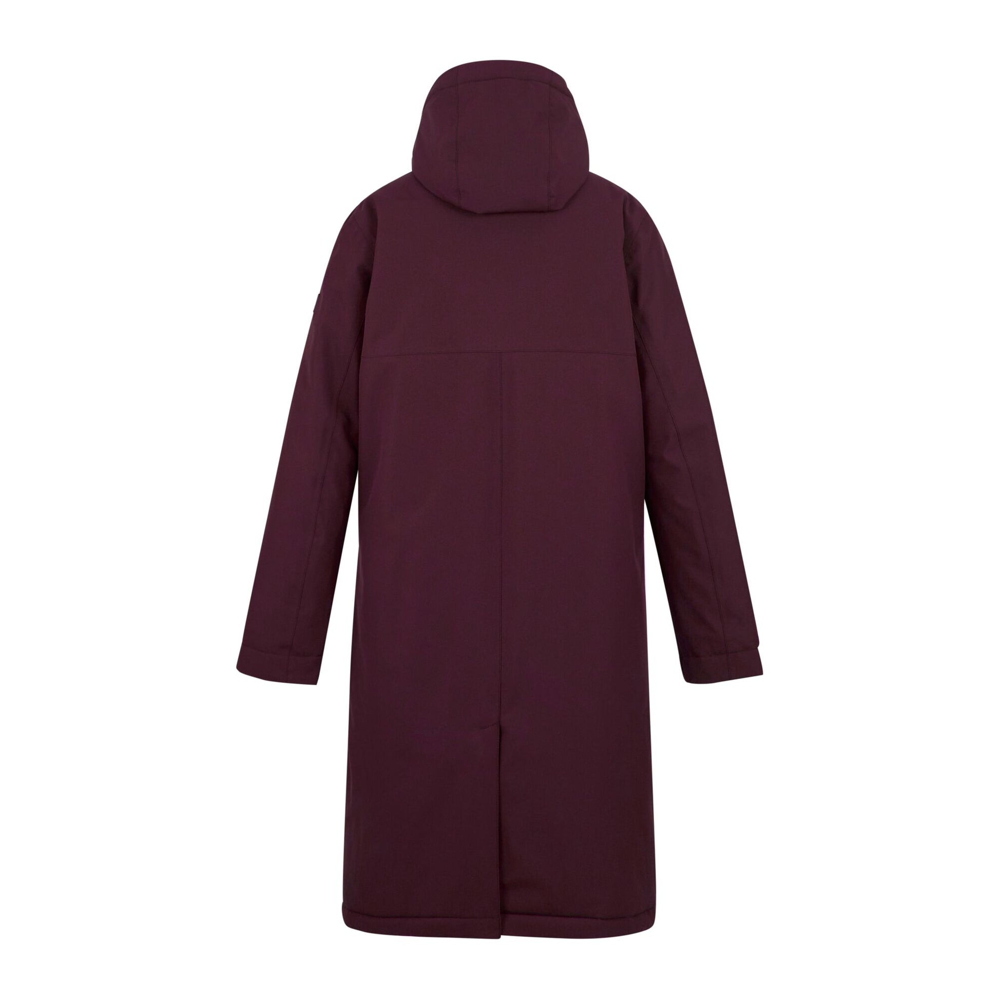 Fig-Black - Back - Regatta Womens-Ladies Yarli Longline Waterproof Jacket