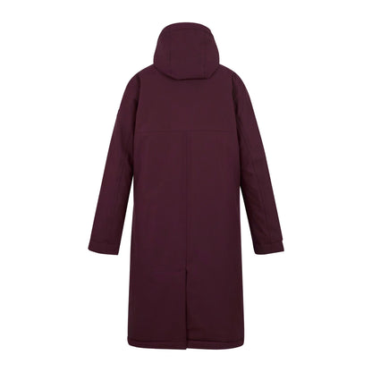 Fig-Black - Back - Regatta Womens-Ladies Yarli Longline Waterproof Jacket