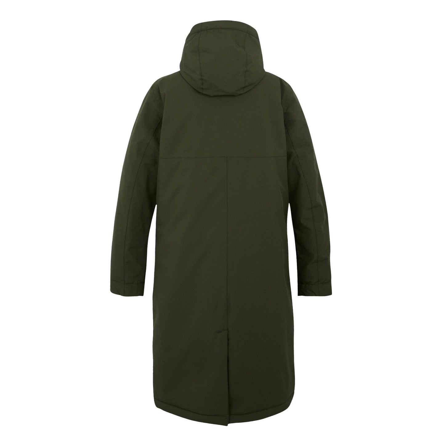 Dark Khaki-Black - Back - Regatta Womens-Ladies Yarli Longline Waterproof Jacket