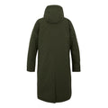 Dark Khaki-Black - Back - Regatta Womens-Ladies Yarli Longline Waterproof Jacket