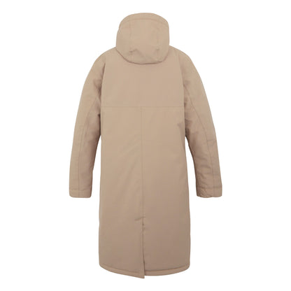 Warm Taupe-Light Vanilla - Back - Regatta Womens-Ladies Yarli Longline Waterproof Jacket