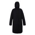 Black-Dark Grey - Front - Regatta Womens-Ladies Yarli Longline Waterproof Jacket