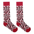 Dusty Rose - Front - Regatta Childrens-Kids Cheetah Print Ski Socks